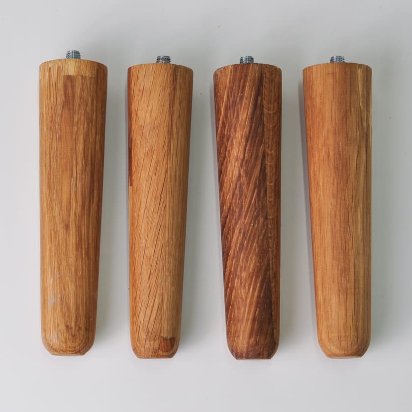 Ножки для мебели Эдгар 3,5×3,5×15, массив дуба, 4 шт., натуральный