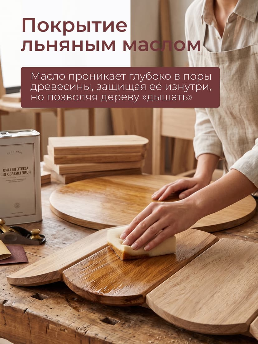 Стол журнальный круглый Монти, дизайнерский столик, шпон дуба, ножки из массива дуба, коричневый — фото 6