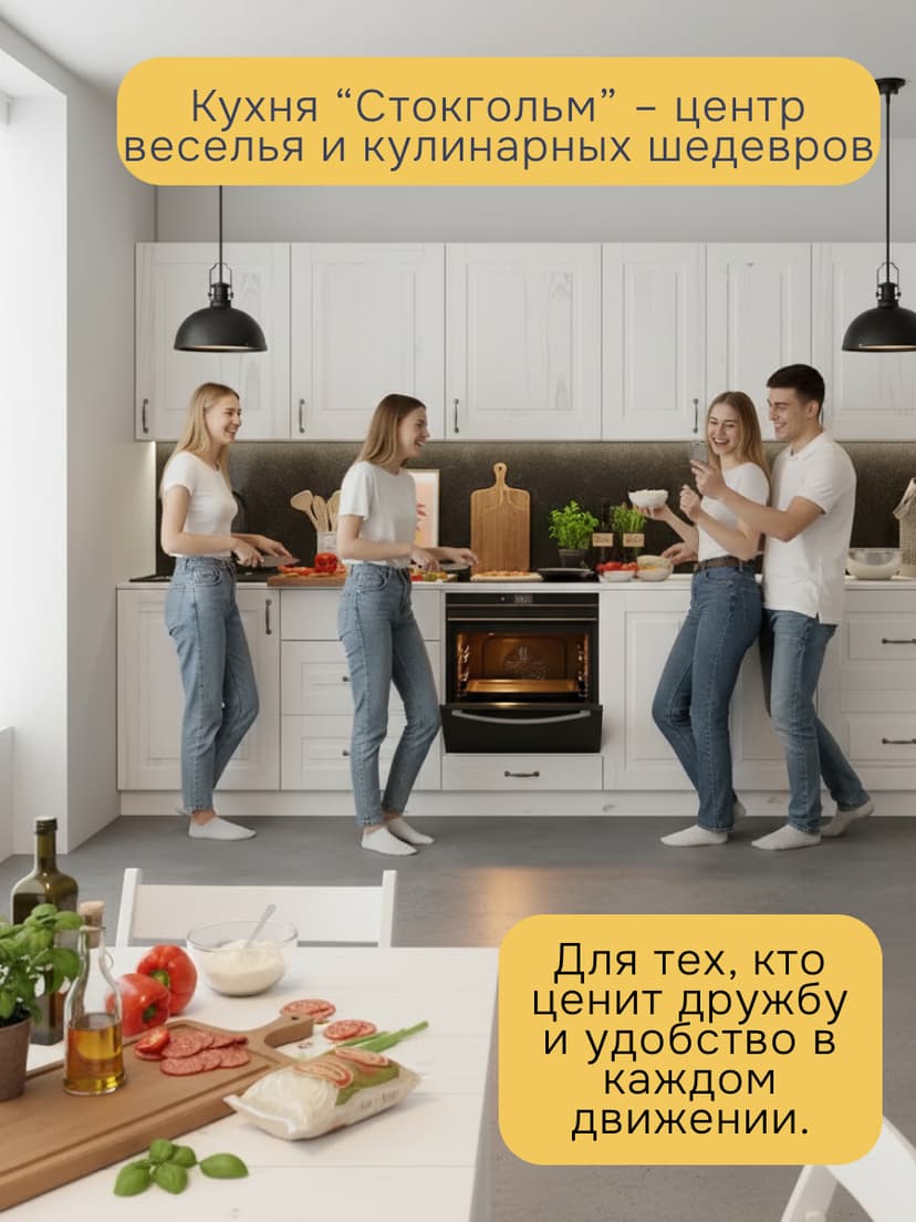 Кухонный модуль, 80х32х75, Стокгольм Светлый, навесной, 2 двери, из массива дерева, белый — фото 9