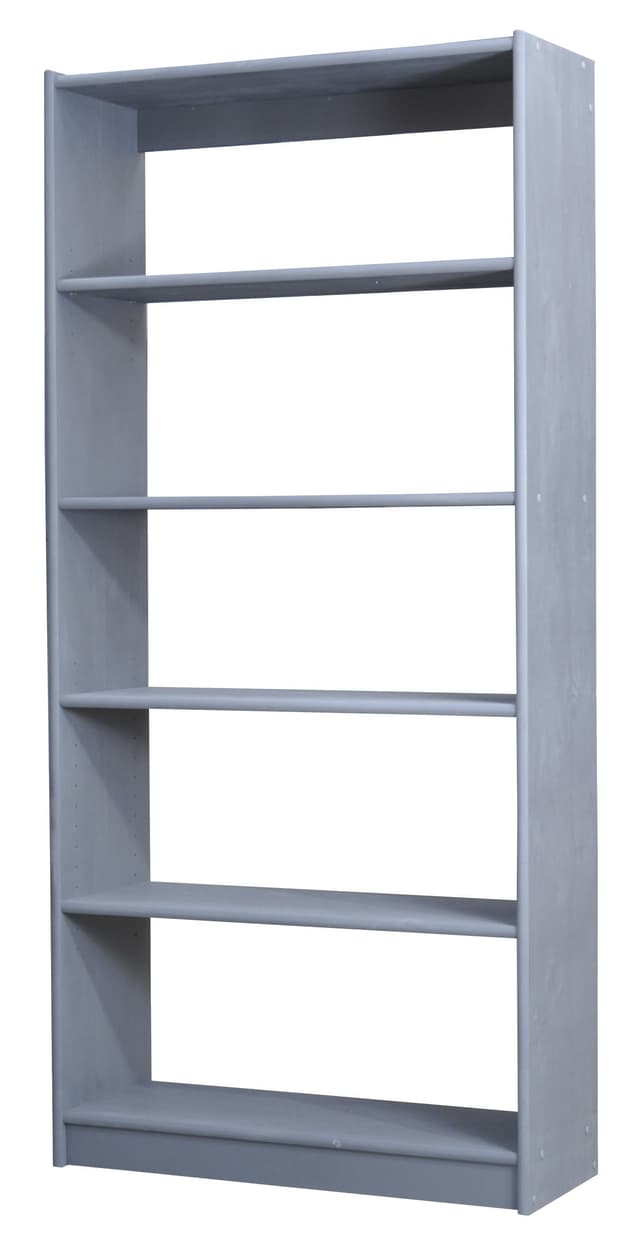 Стеллаж Денвер 79×30×170, 5 полок, массив сосны, серый воск