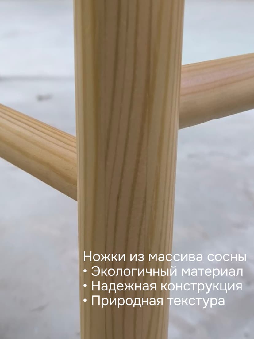 Туалетный столик, 100х35х79, Ола, консольный, с ящиками, косметический, для девочки, на ножках из сосны, белый — фото 4