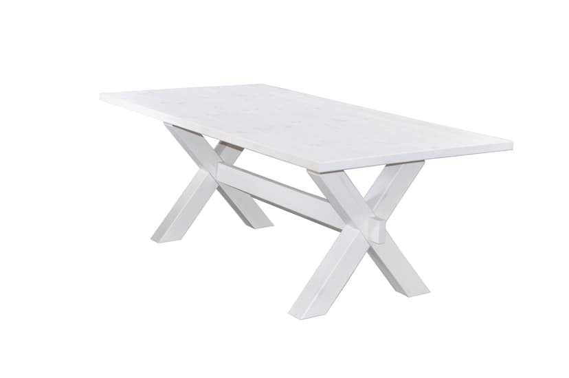 Стол обеденный Сканди 160×90×75, массив сосны, белый
