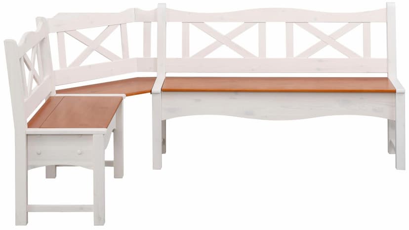 стол обеденный 120х80 и скамья, для сада, кухни, дачи, для террасы деревянный, белый воск/черри — фото 4