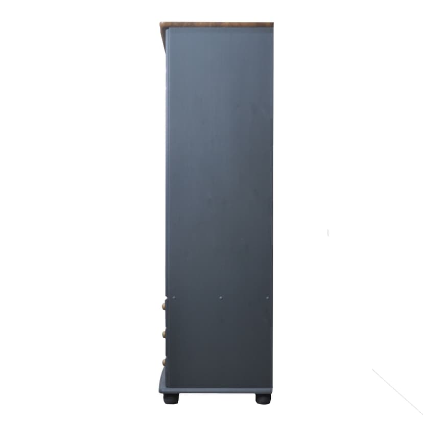 Шкаф для одежды Фалко 98,8×56,8×183,8, 2 двери и 3 ящика, массив сосны, серый воск — фото 10