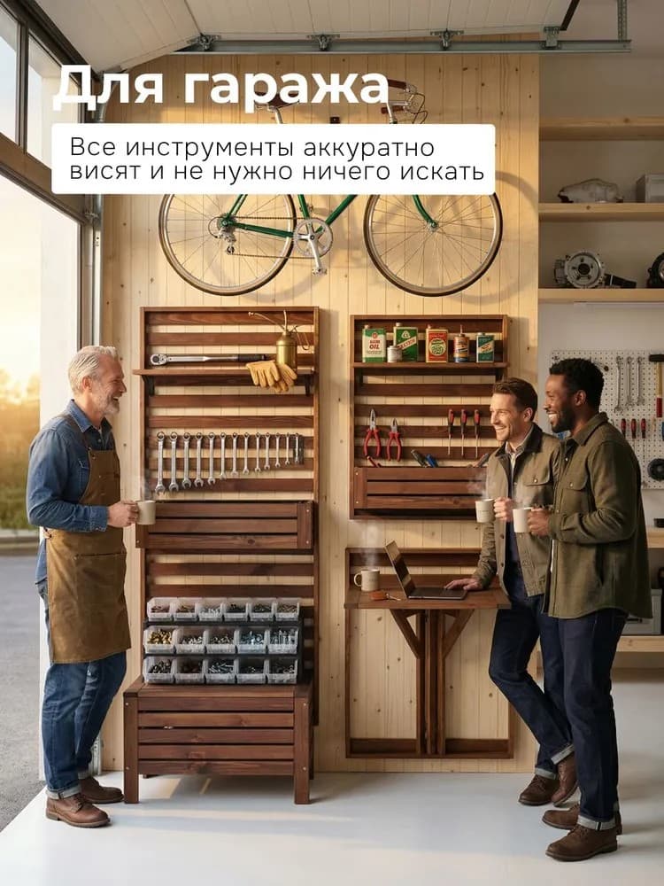 Полка настенная, 76х25х2, Эпларо, для ванной, для обуви, для книг и цветов, деревянная, венге, Dipriz — фото 10