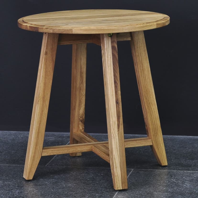 Журнальный столик Nord Oak / Норд Оук из массива дерева, круглый, комплект 2 шт, коричневый — фото 10