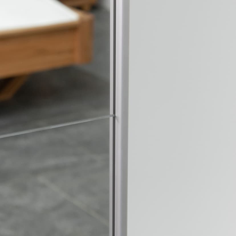 Шкаф купе для одежды с зеркалом белый Муро с раздвижной системой Hettich TopLine L, ЛДСП — фото 10