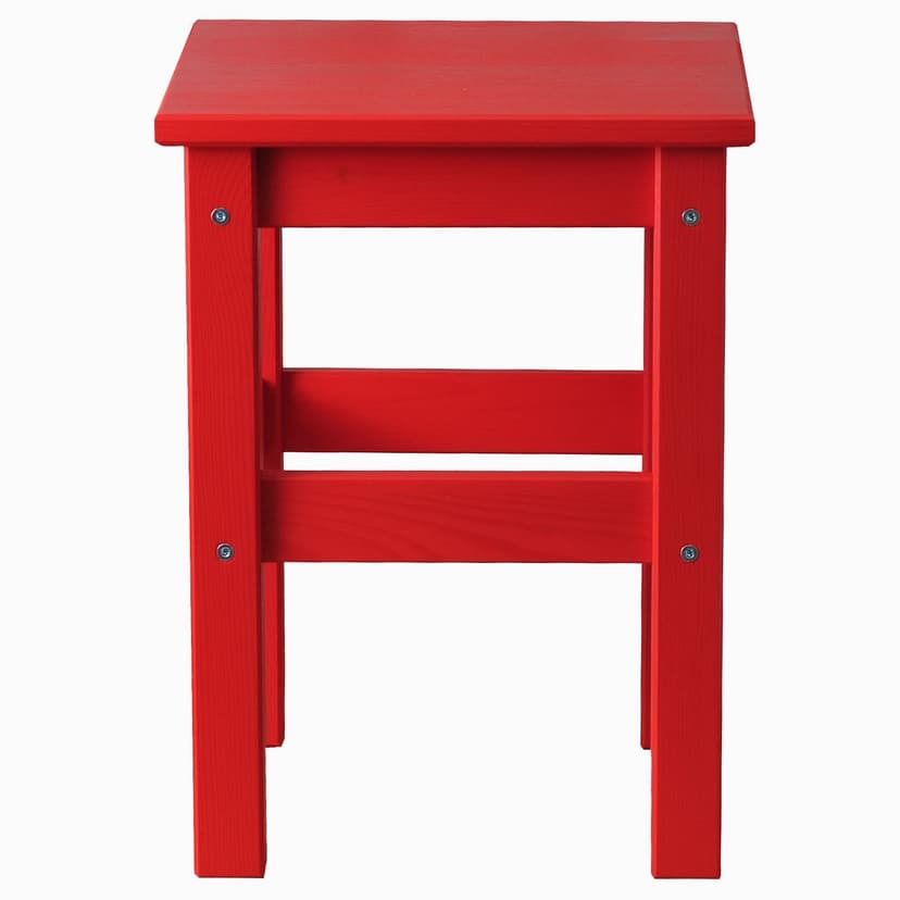 Табурет «Одвар» 33×33×45 см, деревянный, красный, массив сосны, IKEA — фото 3