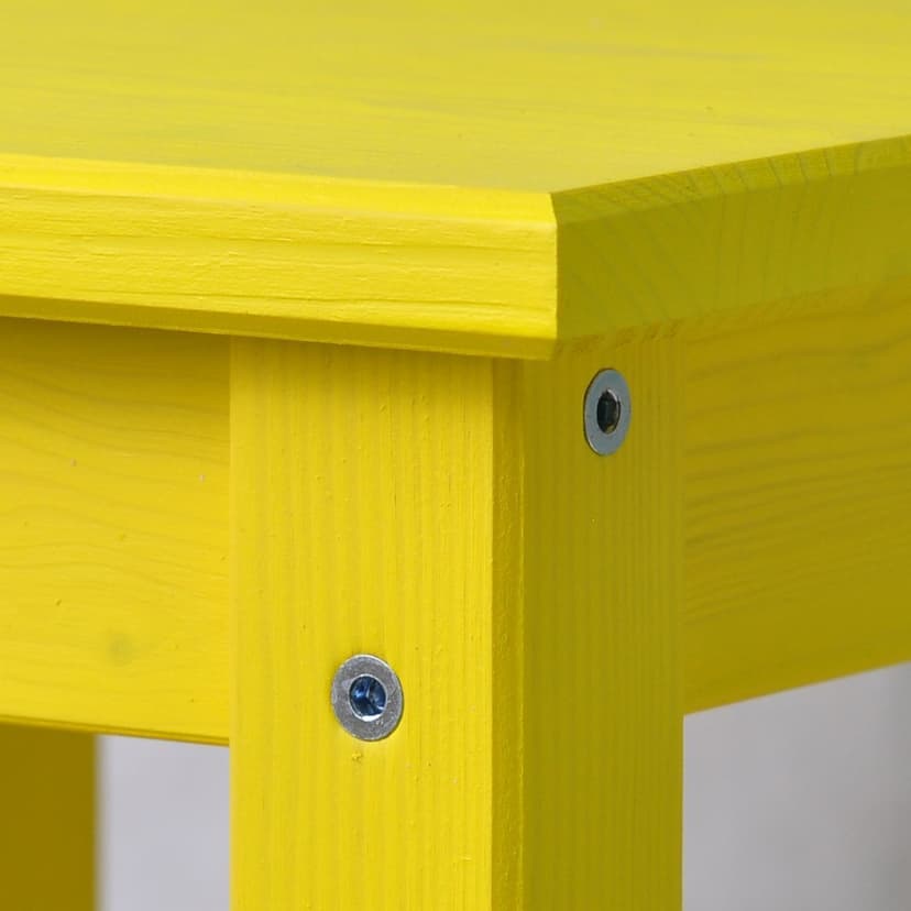 Табурет «Одвар» 33×33×45 см, деревянный, желтый, массив сосны, IKEA, желтый — фото 4