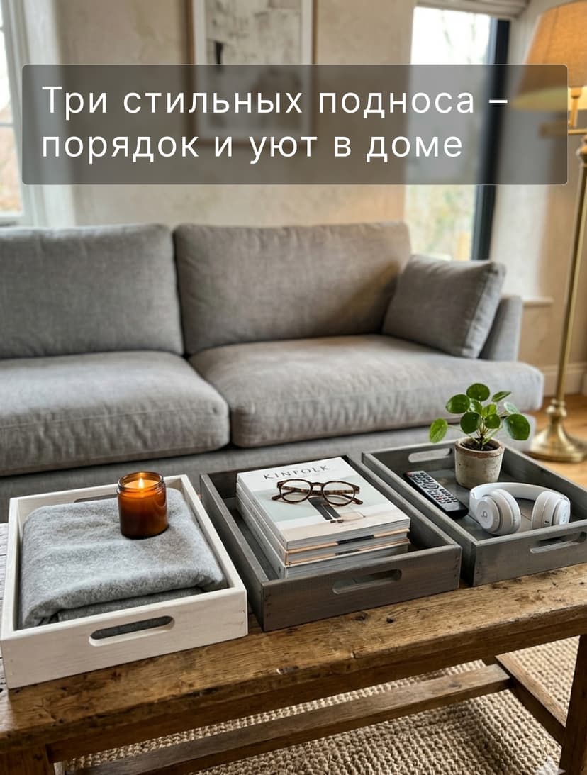 Поднос, 38х28х7, Флоутард, столик для завтрака в постель, для кухни, состаренный бурый, массив сосны, темно-коричневый — фото 11