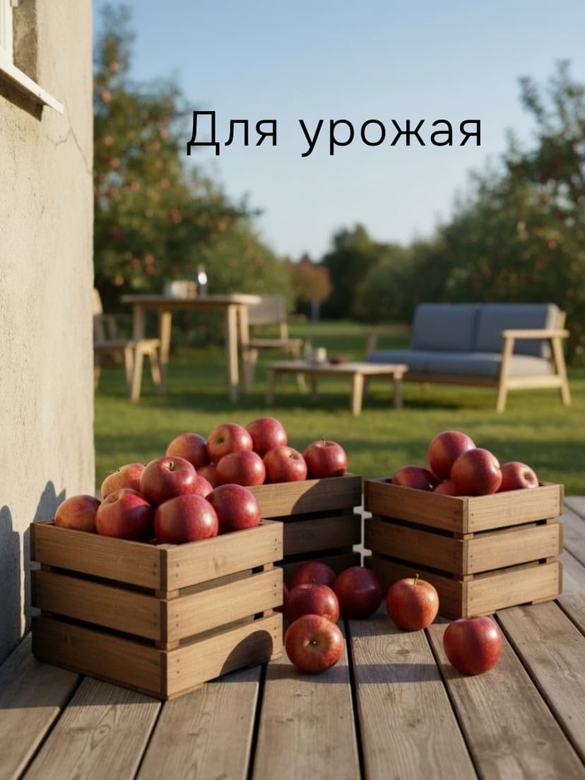 Ящики для хранения, 38х22х19, 19х16х16, для сада, рассады, деревянный, 3 шт., светло-коричневый — фото 4