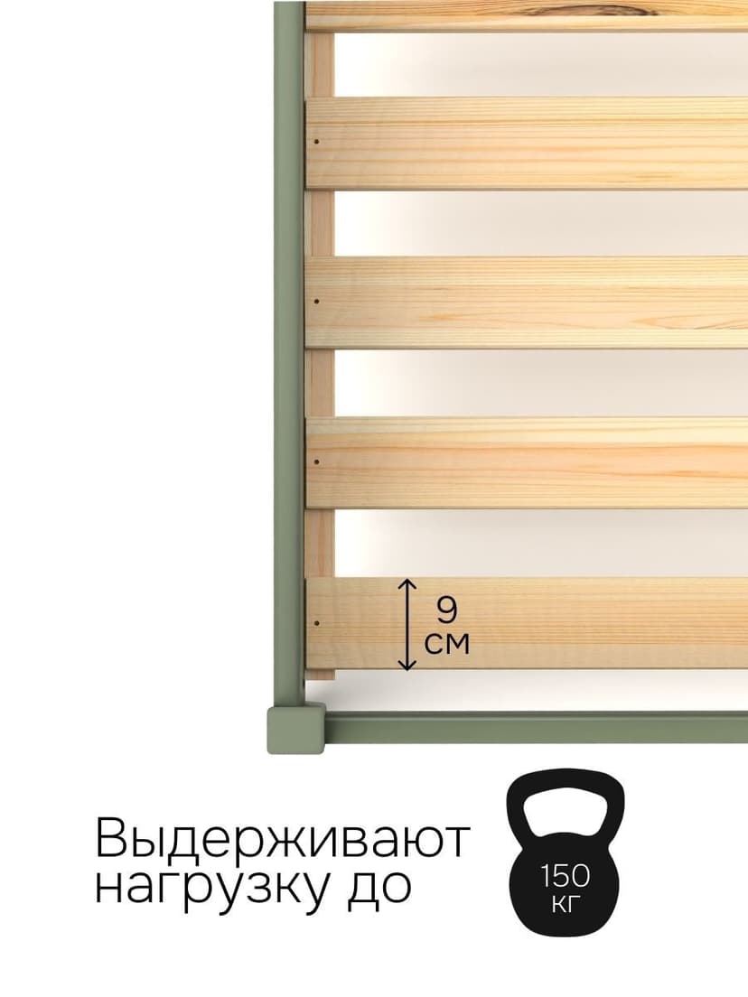 Основание для кровати (ламели) из натуральной сосны, 100 см — фото 3