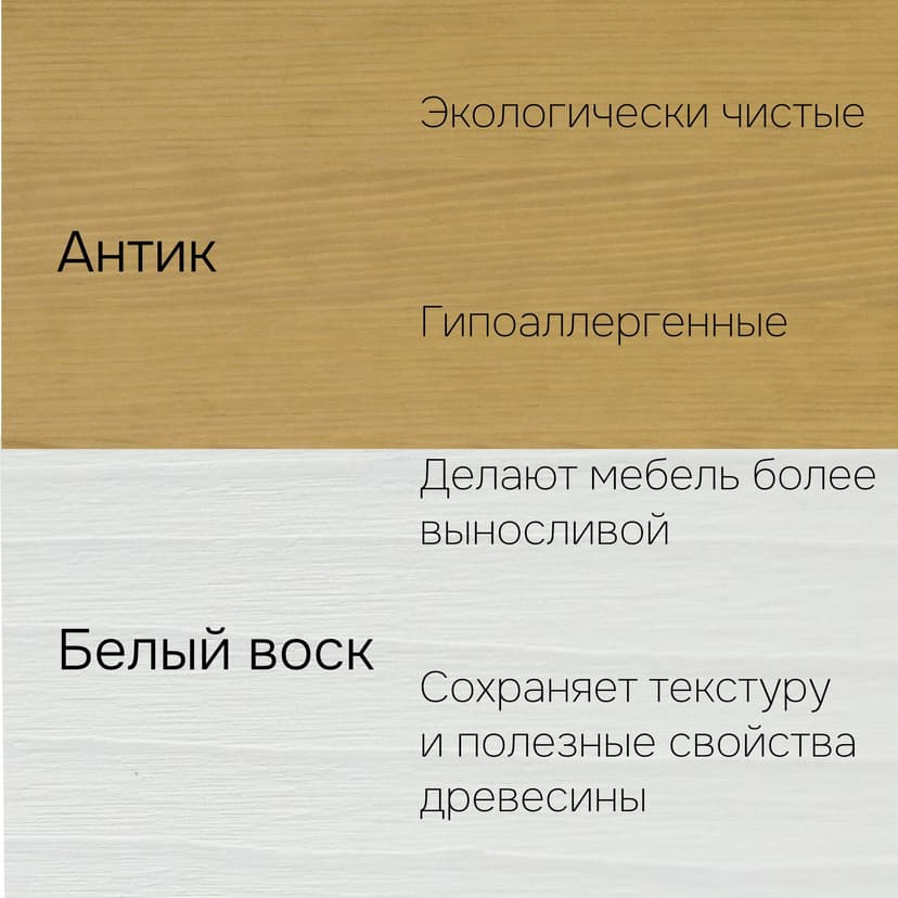 Комод деревянный Тэа 139х38х84 см с ящиками и полкой Тэа из массива сосны, 9 ящиков / белый, бейц — фото 8