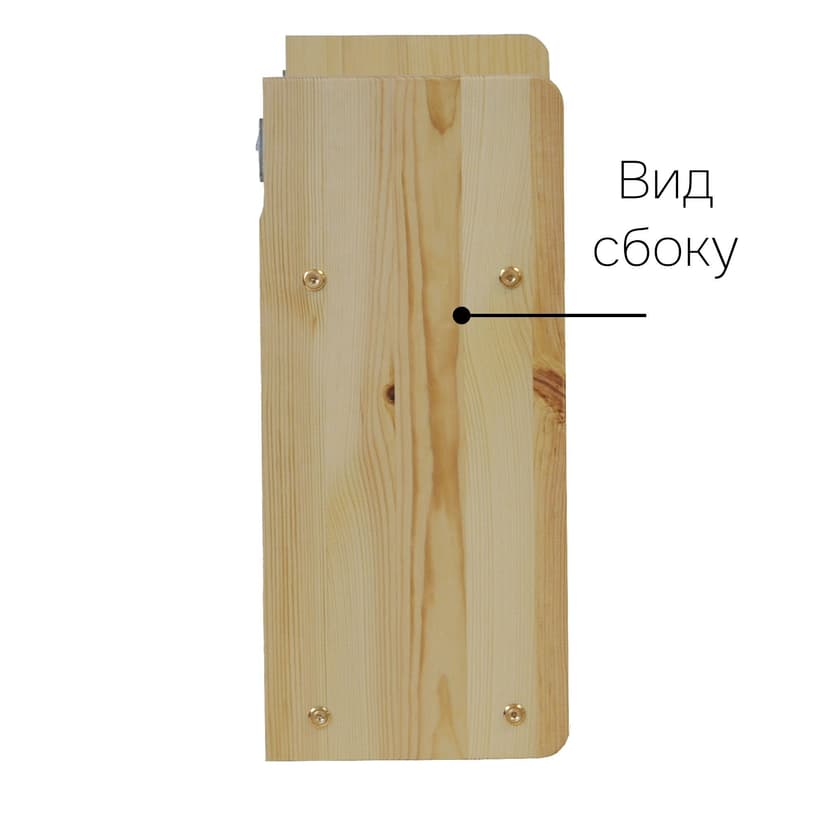 Полка настенная Ральф из массива сосны, 60x20x45 см, прозрачный лак, бежевый — фото 4
