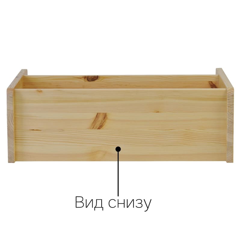 Полка настенная Ральф из массива сосны, 60x20x45 см, прозрачный лак, бежевый — фото 5