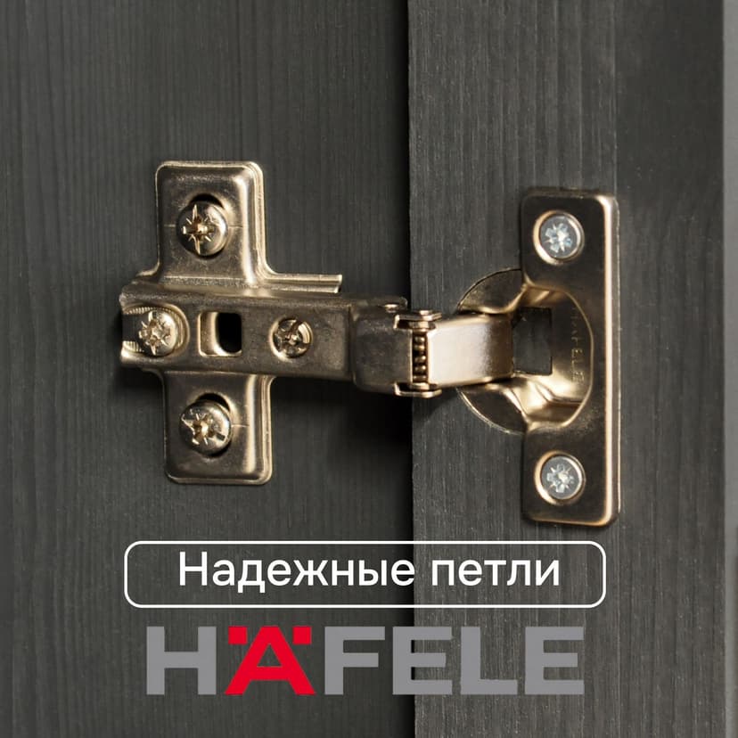 Витрина Лена 174×28×109, надстройка буфета, массив сосны, серый воск с сосновым карнизом — фото 4