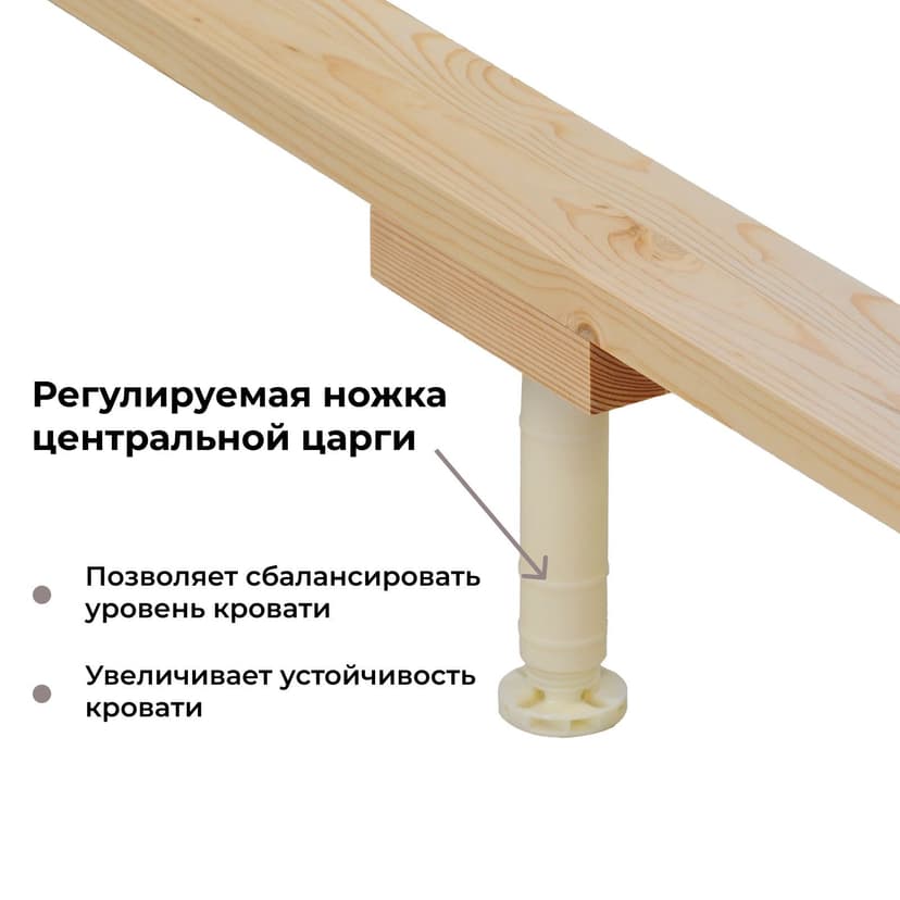 Кровать 160х200 Дубовая Классика из массива дуба на ножках в стиле лофт