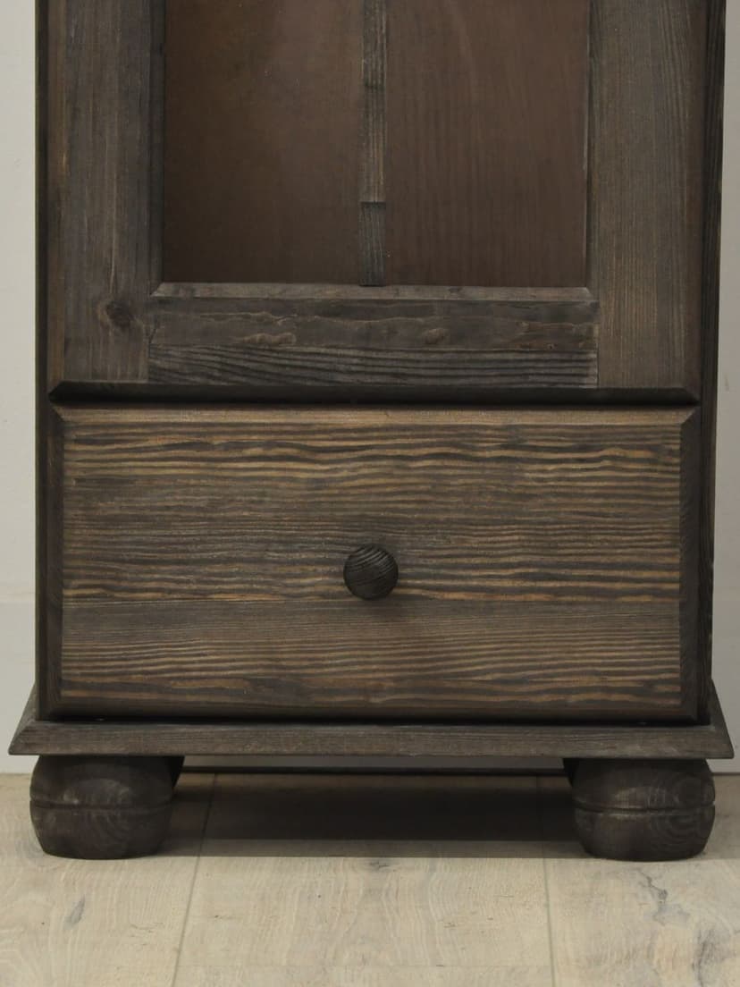 Шкаф витрина, 77х32х186, Бритта, буфет, стеклянный, сервант, деревянный, 2 двери, Dipriz