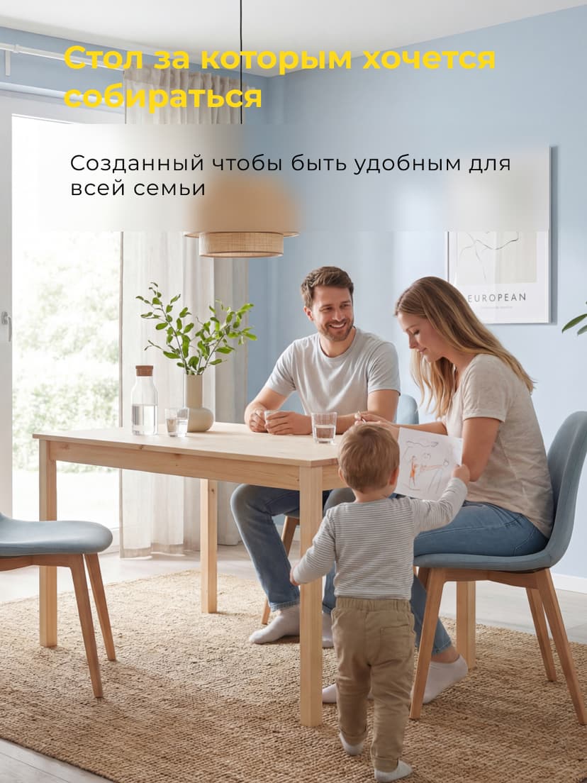 Стол кухонный INGO 120х75 без отделки(FSM BY/112 08.02.075.03 00084)
