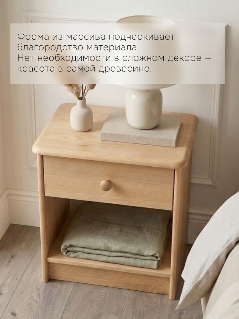 Комод 1 ящ Хаба 41х42х30 сосна/бейц (FSM BY/112 08.02.075.03 00084)