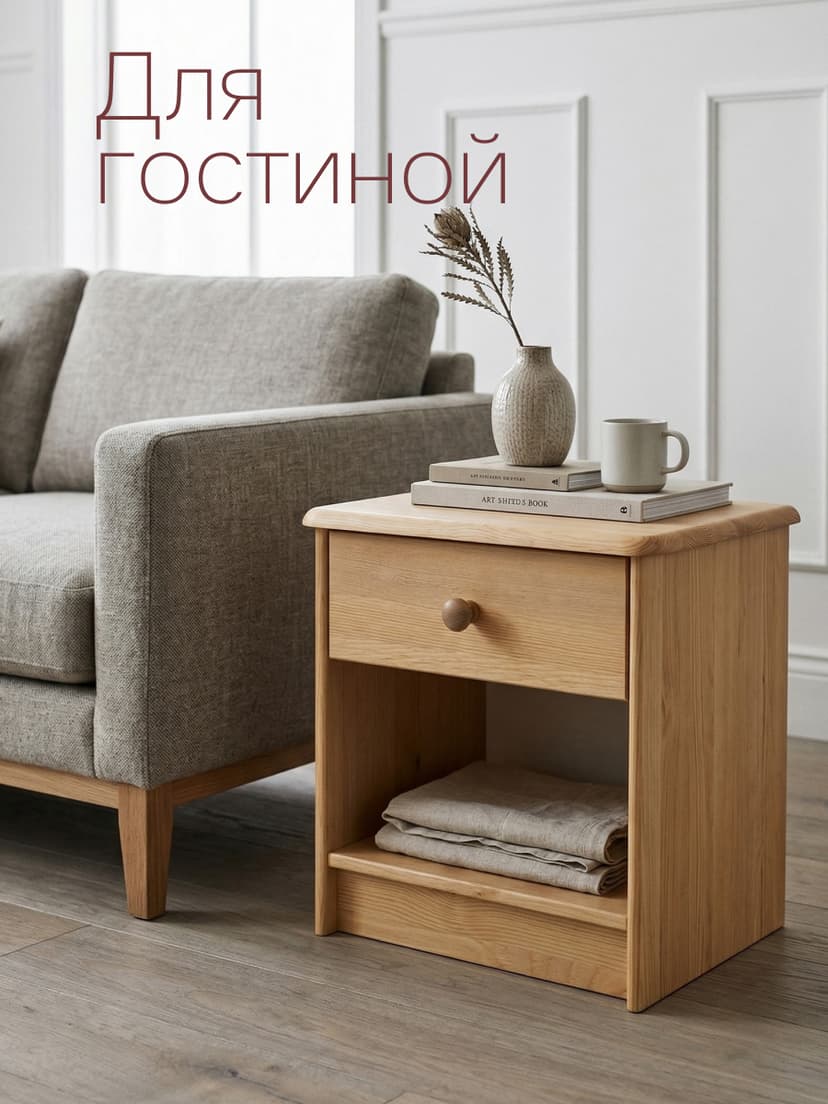Комод 1 ящ Хаба 41х42х30 сосна/бейц (FSM BY/112 08.02.075.03 00084)