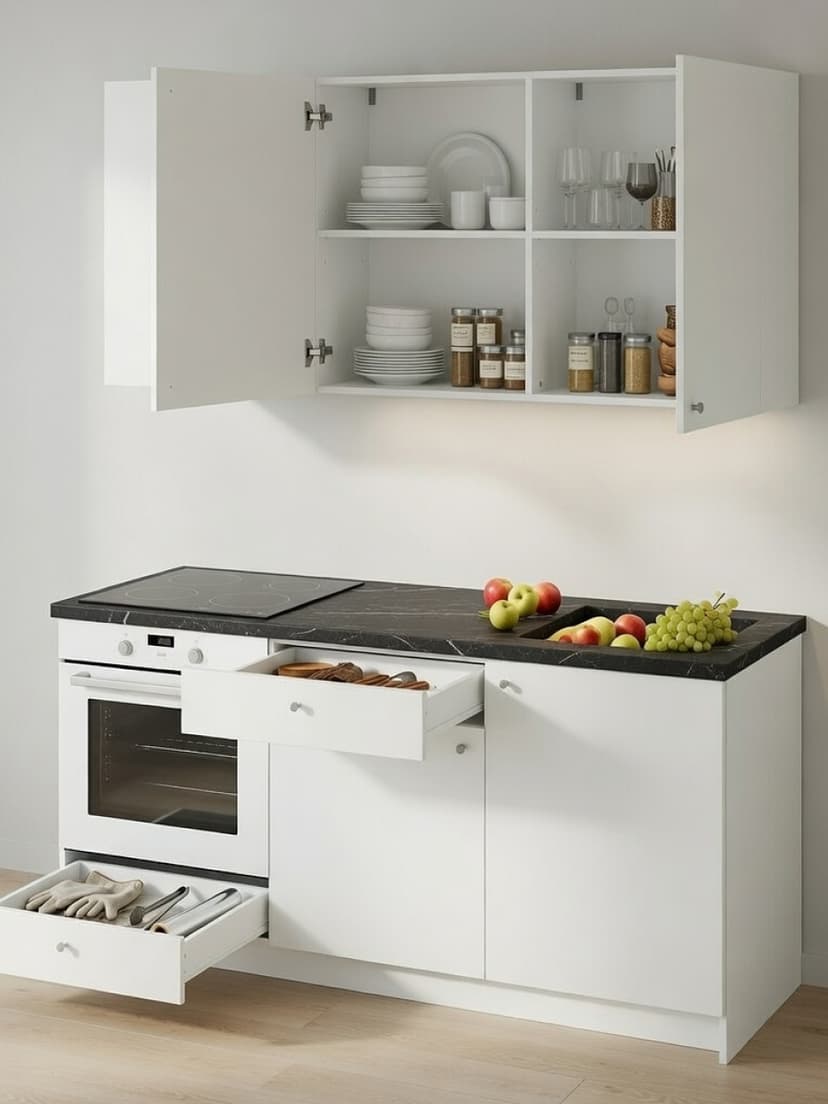 Модуль кухонный напольный, 182х60х91, Кнок, кухонный гарнитур, белый, IKEA, KNOXHULT