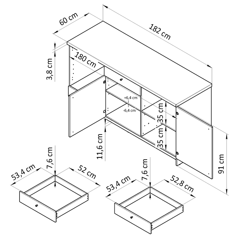 Модуль кухонный напольный, 182х60х91, Кнок, кухонный гарнитур, белый, IKEA, KNOXHULT