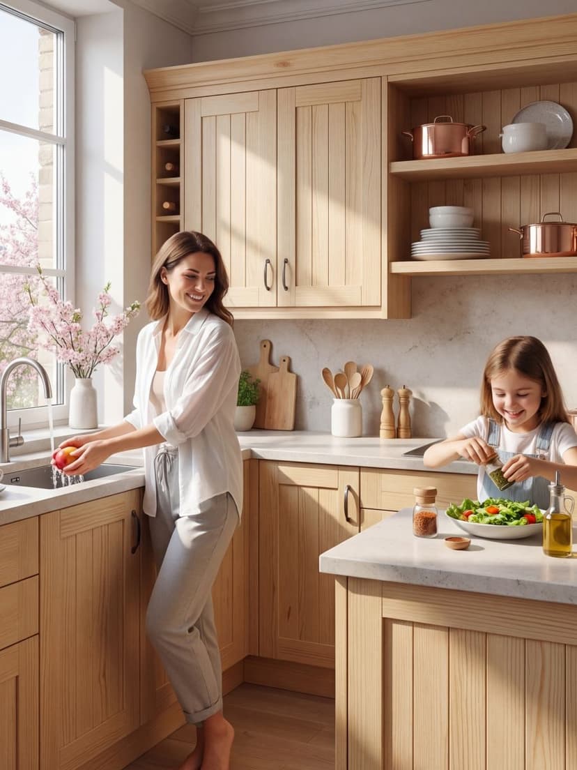 Кухонный модуль напольный Вестфалия, 80х51х84,с ящиками, массив сосны, Dipriz
