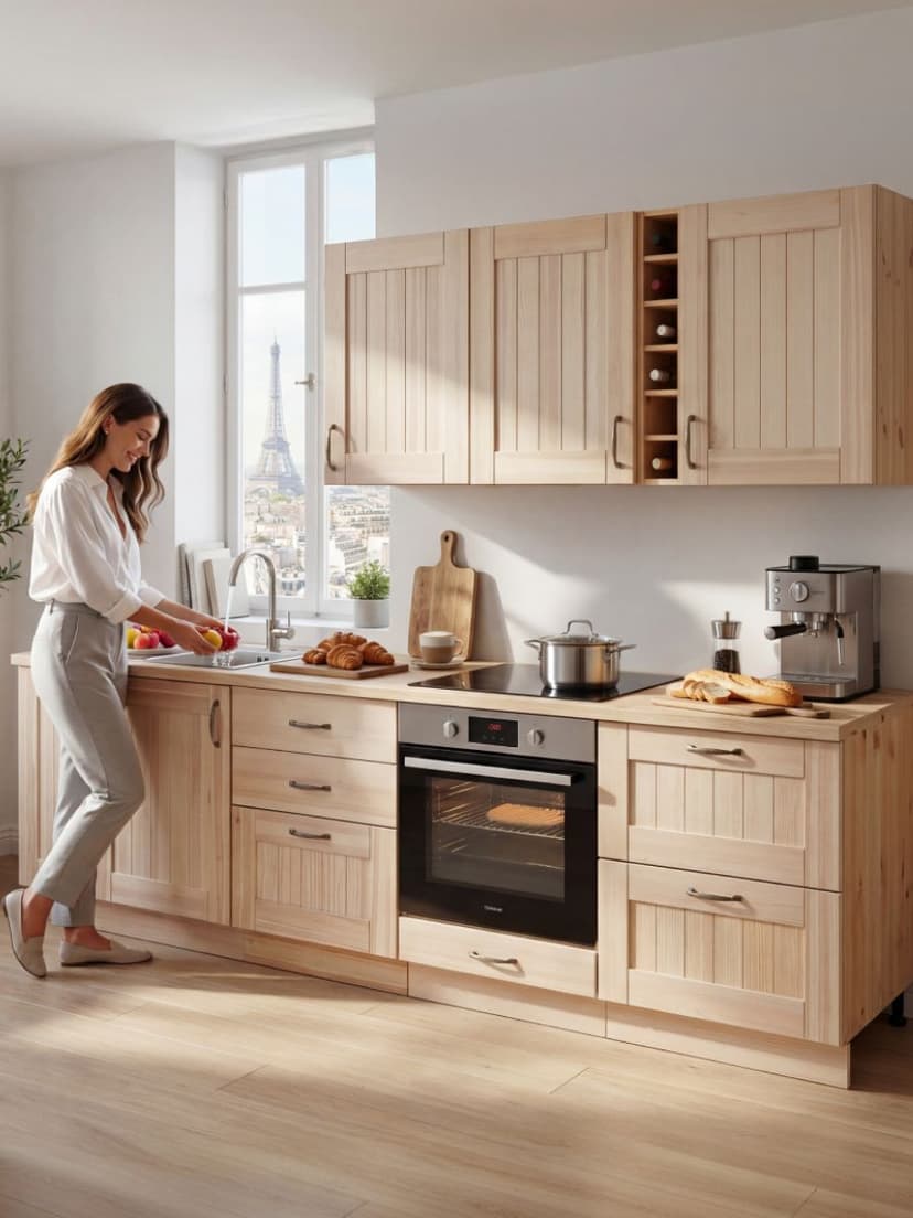 Фальшпанель для кухни Вестфалия, 31х2х72, массив сосны, Dipriz