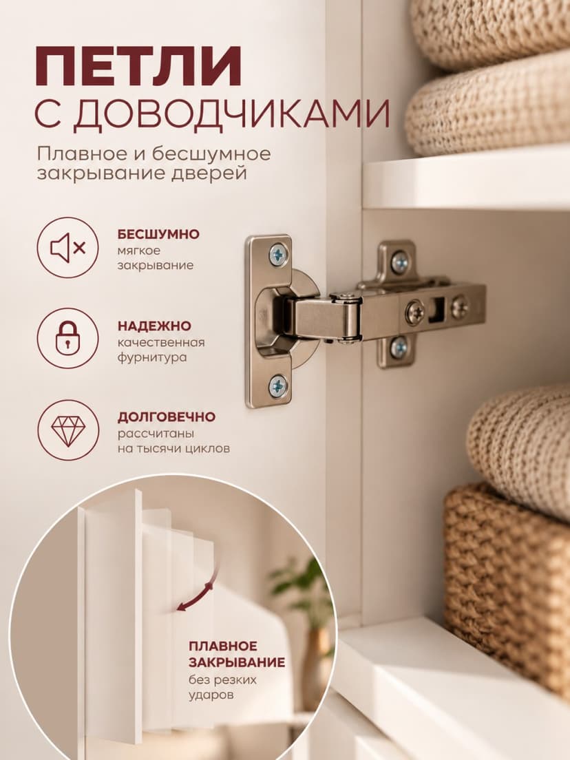 Комод Ола, ЛДСП, белый — фото 6